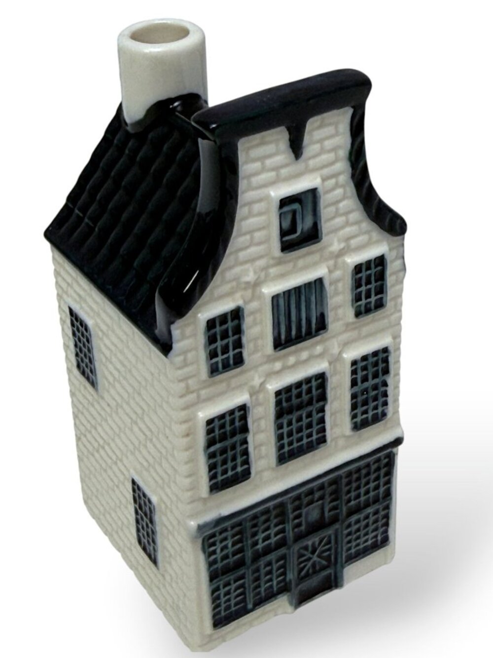 Vintage KLM BOLS Miniature Dutch House Blue Delft Ceramic Collectible #23 2004